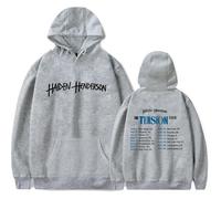 Haiden Henderson Merch The Tension Tour Felpa con cappuccio a maniche lunghe da uomo e donna pullover felpa con cappuccio, Grigio, M