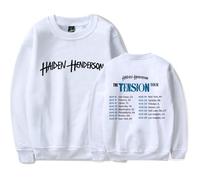 Haiden Henderson Merch The Tension Tour - Felpa girocollo unisex a maniche lunghe, bianco, M