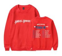 Haiden Henderson Merch The Tension Tour - Felpa girocollo unisex a maniche lunghe, Rosso, M