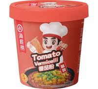 Haidilao Vermicelli di Riso Istantanei al Pomodoro - 122 g | Noodles pronti in 2-3 minuti - 3 bustine di condimento incluse - Gusto agrodolce autentico