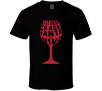 HAIDIOU Is It Okay To Ask Santa for Red Wine T Shirt Black M