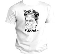 HAIDIOU Mens T-Shirt Italian Prime Minister Silvio Berlusconi Bunga Short Sleeve Crewneck Tee White M