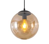HAIDU Lampada a Sospensione Creativa in Vetro Minimalista sferico, lampadario di personalità nordica, Lampada a Sospensione a Testa Singola con Base E27, apparecchi di Illuminazione Decorativa per ba