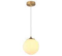HAIDU Lampada a sospensione creativa in vetro sferico, lampada a sospensione a testa singola con attacco E27, lampadario in stile industriale moderno, apparecchio di illuminazione decorativo per sogg