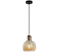 HAIDU Lampada a sospensione in vetro in stile industriale nordico, lampadario a testa singola con attacco E27, apparecchi di illuminazione da soffitto, lampada a sospensione decorativa per soggiorno,