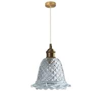 HAIDU Lampada a sospensione in vetro personalizzata creativa, lampada a sospensione da soffitto con attacco E27, lampadario in stile industriale moderno, apparecchi di illuminazione per camera da let