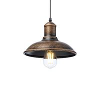 HAIDU Lampada da soffitto con Illuminazione in Stile retrò Nordico, Lampada a Sospensione con Decorazione a Sorgente Luminosa E27, Paralume per lampadario in Ferro battuto, Lampada a Sospensione per