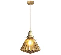 HAIDU Lampadario a testa singola con attacco E27, lampada a sospensione in vetro personalizzata creativa, lampada a sospensione da soffitto a filo, apparecchi di illuminazione per decorazioni di bar,