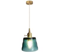 HAIDU Lampadario in stile industriale nordico, lampada a sospensione con testa singola e attacco E27, paralume in vetro personalizzato, apparecchi di illuminazione per decorazioni di bar e ristoranti