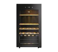 Haier, Cantina Vino HWS34GGH1, Wine Bank 50 Serie 3, 34 bottiglie, 37 dB, Connessa, Vetro Anti-UV, Monozona, Nero, AxLxP 85x47,5x45,6 cm [Classe di efficienza energetica G]