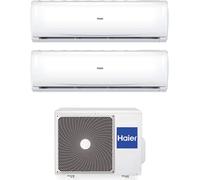 Haier H2U18TAAOUT Condizionatore Fisso Dual Split Inverter 12000 + 12000 Btu/h Pompa di calore Classe A++/A+ 2 Unità Interne e Esterna)