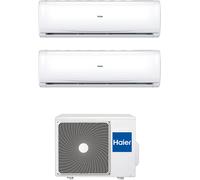 Haier Climatizzatore Dual Split Inverter 9000 + 9000 Btu Condizionatore con Pompa di calore Gas R32 (Unità Interna + Unità Esterna) - HAS09...