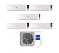 Haier Climatizzatore Penta Split Flexis Plus White 7+7+7+7+9 Con 5U105S2SS5FA Inverter Wi-Fi Classe A++