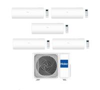 Haier Climatizzatore Penta split Pearl 7+7+7+12+12 con 5U90S2SS5FA Inverter R-32 Wi-Fi