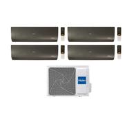 Haier Climatizzatore Quadri Split Flexis Plus Black 9+9+15+15 Con 4U85S2SR5FA Inverter Wi-Fi