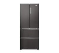 Haier FD 70 Serie 3, Frigorifero French Door, 2 Porte + 4 cassetti, 402 Litri, Total No Frost, Air Surround, My Zone, Libera Installazione, Classe E, (AxLxP) 177,5x70x68,8 cm, Dark Inox- HFR3718ENMD