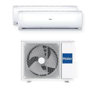 Haier Flair Condizionatore Fisso Dual Split 9000 + 9000 Btu H2U14TAA 2 Unità Interne e 1 Esterna