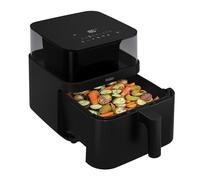 Haier Friggitrice ad Aria 7 Litri con Finestra e Luce LED, 1600W, Controllo Touch, Temperatura 60-200°C, App hOn, Cestello Antiaderente, Nero HAF3AFW 011