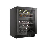 Haier H-WINE 700 | HAKWBD 60 / condizionatore per vino basso / 2 zone di temperatura per vino rosso, bianco e spumante/molto silenzioso/spazio per 44 bottiglie/illuminazione a LED/Touch Display / 4