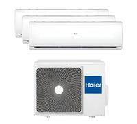 Haier H3U21TAAOUT Trendy Condizionatore Fisso Unità Esterna e 3 Unità Interne Trial Split Inverter 9000 + 9000 + 900 Btu/h