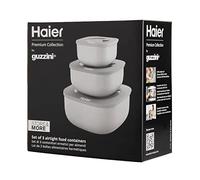 Haier HAGSM4080 Set di Tre Contenitori Ermetici per Alimenti - Grigio