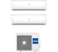 Haier HAS09TABIN + HAS09TABIN + H2U14TAAOUT Trendy, Climatizzatore dual split, 9000 + 9000 btu, Classe energetica A++/A+