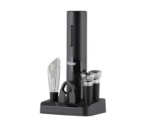 Haier HAWBKIT05 Set da Vino Elettrico a Batterie con Aeratore - Nero