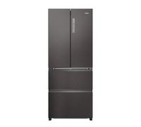 Haier FD 70 Serie 3, Frigorifero French Door, 2 Porte + 4 cassetti, 402 Litri, Total No Frost, Air Surround, My Zone, Libera Installazione, Classe E, (AxLxP) 177,5x70x68,8 cm, Dark Inox- HFR3718ENMD