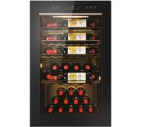 HAIER HWS49GAE CANTINETTA VINI 49 BOTTIGLIE VETRO ANTI UV CLASSE F COLORE NERO [EEK: F (EX CLASSE A+)]