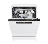 Haier I-PRO SHINE SERIE 5 XF 6B2M3PW - Lavastoviglie autoportante, 16 coperture, classe energetica B/larghezza 60 cm, AutoDoor/PowerWash / 3° cestello superiore per posate/protezione totale