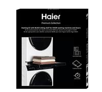 Haier Kit icolonnamento con Ripiano Scorrevole - Nero | Compatibile con lavatrici e asciugatrici Haier Serie 3/5/7; ripiano estraibile; soluzione salvaspazio; installazione rapida;