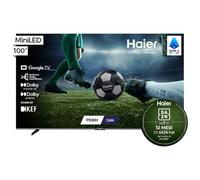 HAIER H100S90FUX TV D-LED, SMART 100", Black, Abbonamento DAZN Full 12 mesi incluso