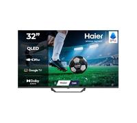 Haier Smart TV 32" QLED 2K Full HD, Google TV, HDR10 | Dolby Audio, Telecomando Smart, Google Assistant, Bluetooth 5.1, HDMI 2.1 x 4, USB 2.0, DBX TV, H32S80EFX