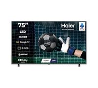Haier Smart TV 75" LED 4K UHD, Google TV, HDR 10, Dolby Audio | Telecomando Smart, Google Assistant, Bluetooth 5.1, HDMI 2.1 x 4, DBX TV, 6 Mesi DAZN Inclusi, H75K85FUX