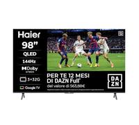 Haier Smart TV 98" QLED Full Array 4K UHD, Google TV, Dolby Atmos e Dolby Vision, HDR 10, Telecomando Smart, Google Assistant, Bluetooth 5.1, DBX TV, HDMI 2.1 x 4 H98S900UX
