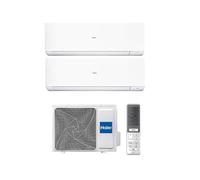 Haier Sphera Climatizzatore Dual 9000+9000 Btu, R32, Inverter, Self Clean, UVC Pro, Display Led, Wifi Integrato