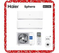 HAIER SPHERA CLIMATIZZATORE DUAL 9000+9000 INVERTER WIFI INTEGRATO A++A+ [EEK: A]