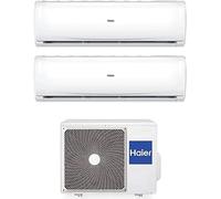 Haier H2U18TAAOUT Condizionatore Fisso Dual Split Inverter 12000 + 12000 Btu/h Pompa di calore Classe A++/A+ 2 Unità Interne e Esterna)