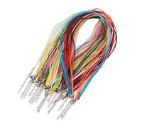 Haifly - Collane Cerate con Nastro in Voile colorato, 50 Pezzi, con Chiusura a moschettone