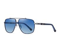 Haigfore Occhiali da sole polarizzati alla moda classica montatura oversize per gli uomini che guidano protezione UV, Blu, Standard