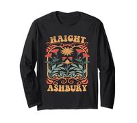 Haight Ashbury 1967 Hippie San Francisco Boho Floral Sun Maglia a Manica