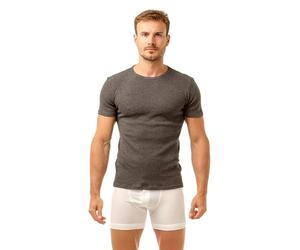 Haigman Confezione da 2 magliette termiche con scollo rotondo, Grigio, M