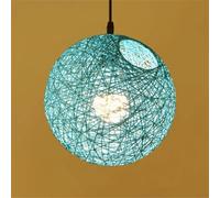 HAIIQU Lampada A Sospensione In Rattan Intrecciato A Sfera Lampada Da Soffitto Per Camera Da Letto Elegante Lampada A Sospensione Rotonda Colorata Lampada Da Soffitto Singola Antica Per