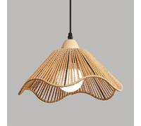 HAIIQU Lampada A Sospensione Rattan Rope Paralume In Vimini Intrecciato A Mano Lampadario Da Soffitto Da Tavolo Da Ristorante Nordico, Lampada Tessuta A Mano Fai-da-te Lampade A Sospensione Bohémien