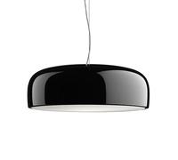 HAIIQU Paralume Nero di Nordic Lamps Lampadario con Cupola in Metallo con Finitura Lucida Lampada A Sospensione Semplice E Moderna Lampada A Sospensione Industriale Regolabile per Tavolo