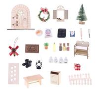 Haiki 30 Ingresso A Stella in Legno per Le Vacanze attività Artigianato Creativo Bambini Progetto Artigianato Stagionale Set Mobili Bambole in Legno