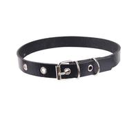 Haiki Collana da discoteca, per cosplay, gotico, punk, rock, girocollo, regolabile, in pelle PU, per giovani alla moda