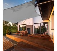 HAIKUS Tenda a Vela Impermeabile Quadrata 3x3 m, Protezione Raggi UV 98%, Telo Vela Ombreggiante Rettangolare 300x300 cm, Tenda da Sole per Esterno, Giardino Terrazzo, Grigia