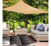 HAIKUS Tenda a Vela Impermeabile Rettangolare 2x3 m, Protezione Raggi UV 98%, Vela Ombreggiante Quadrata 3x2 m, Telo Tenda da Sole per Esterno, Giardino Terrazzo, Color sabbia