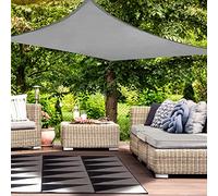 HAIKUS Tenda a Vela Impermeabile Rettangolare 3x5 m, Protezione Raggi UV 98%, Telo Ombreggiante 5x3 Impermeabile, Tenda da Sole per Esterno Giardino Terrazzo, Grigia